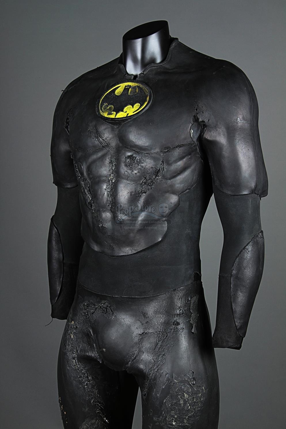 Batman 1989 Battle Damaged Batsuit And Bat Emblem Current Price £10000