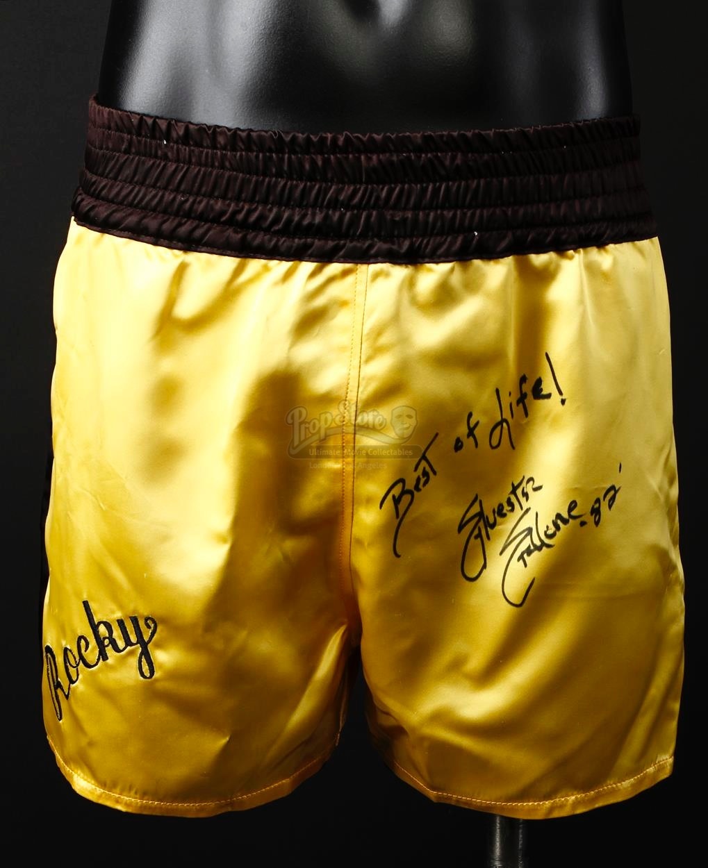 ROCKY III (1982) Rocky Balboa's ( Sylvester Stallone) Autographed Boxing Shorts Current