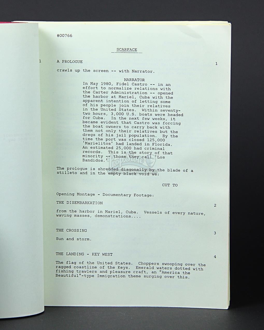 SCARFACE (1983) - Signed Shooting Script - Current Price: £1900