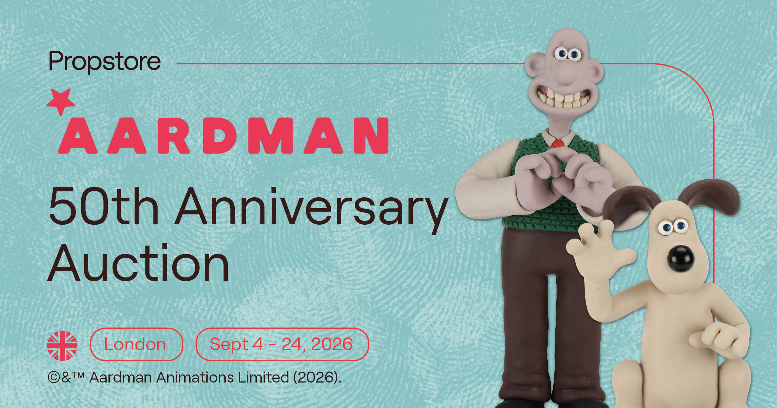 Aardman Animation 50th Anniversary Live Auction