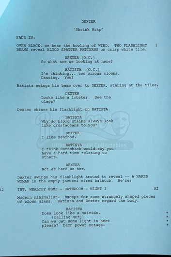 S1 E08: SHRINK WRAP - Shooting Script - Current price: $175