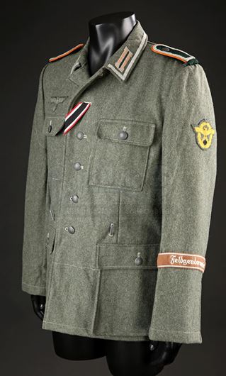A decorated German jacket from David Ayer’s war drama Fury. Numerous SS ...