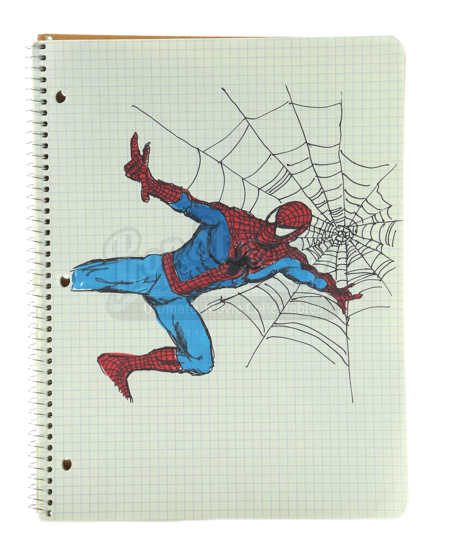 Spider Man 2002 Peter Parker S Tobey Maguire Hand Drawn Spider Man Costume Notebook Current Price 5500