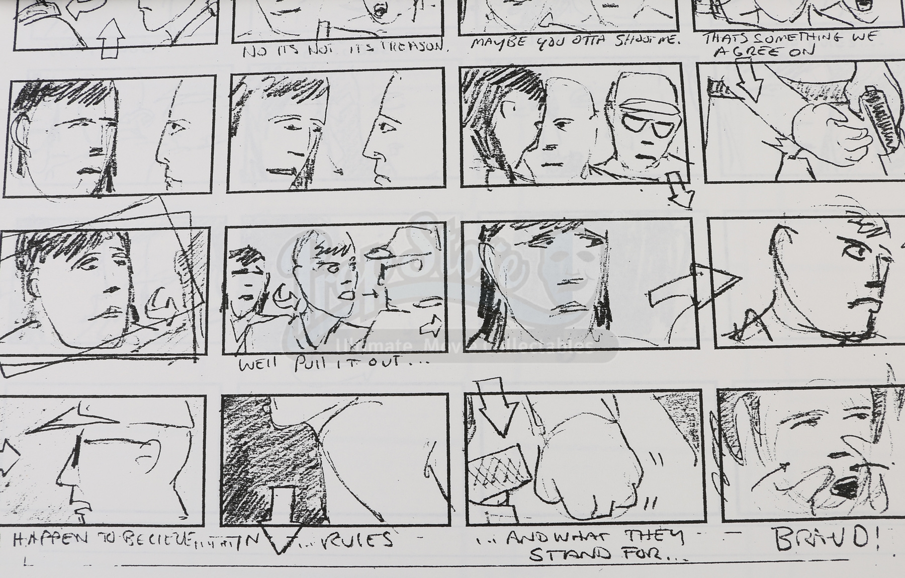 STARSHIP TROOPERS 2: HERO OF THE FEDERATION - Large Printed Storyboards ...