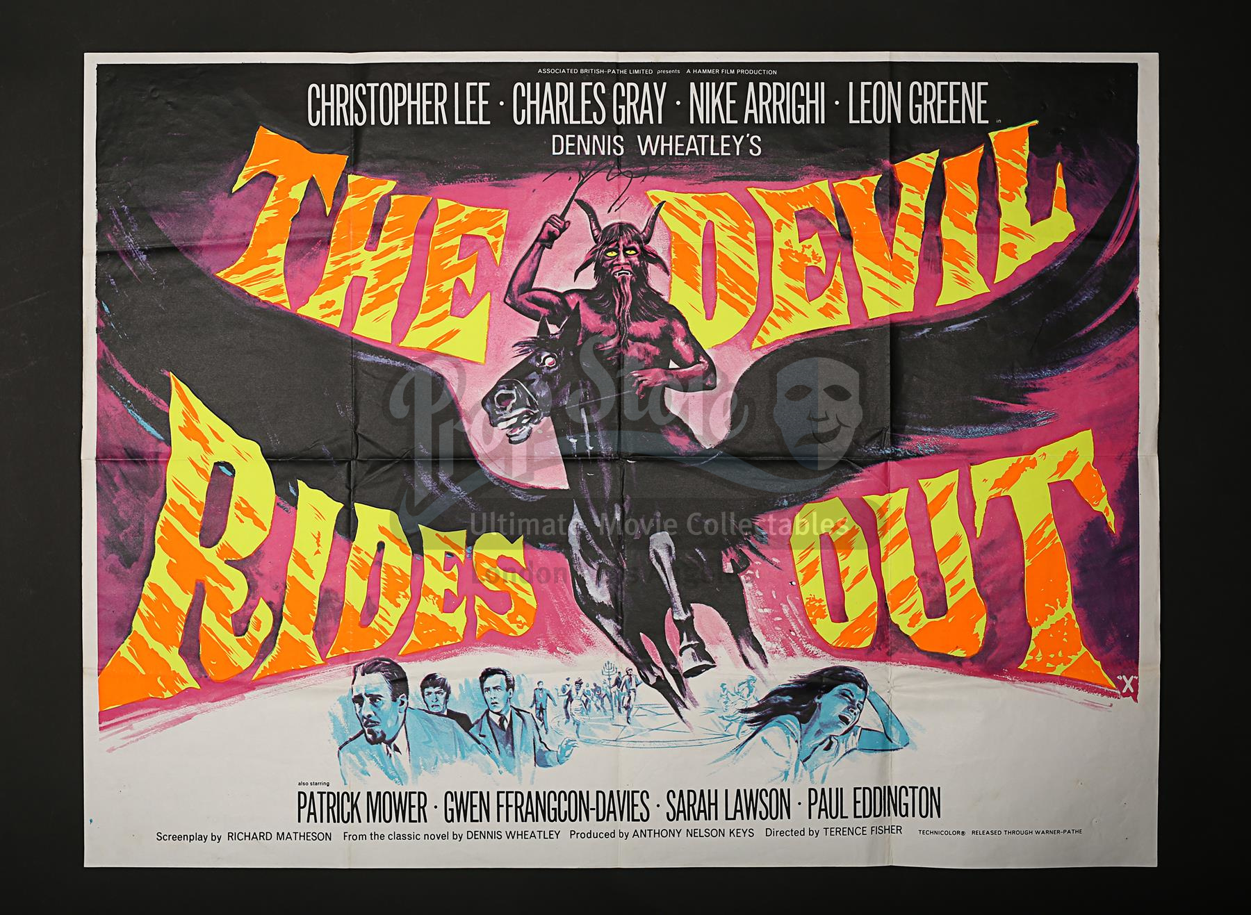 THE DEVIL RIDES OUT 1968 UK Quad Poster 1968 Current Price 1400 THE DEVIL RIDES OUT 1968 UK Quad Poster 1968 Current Price 1400