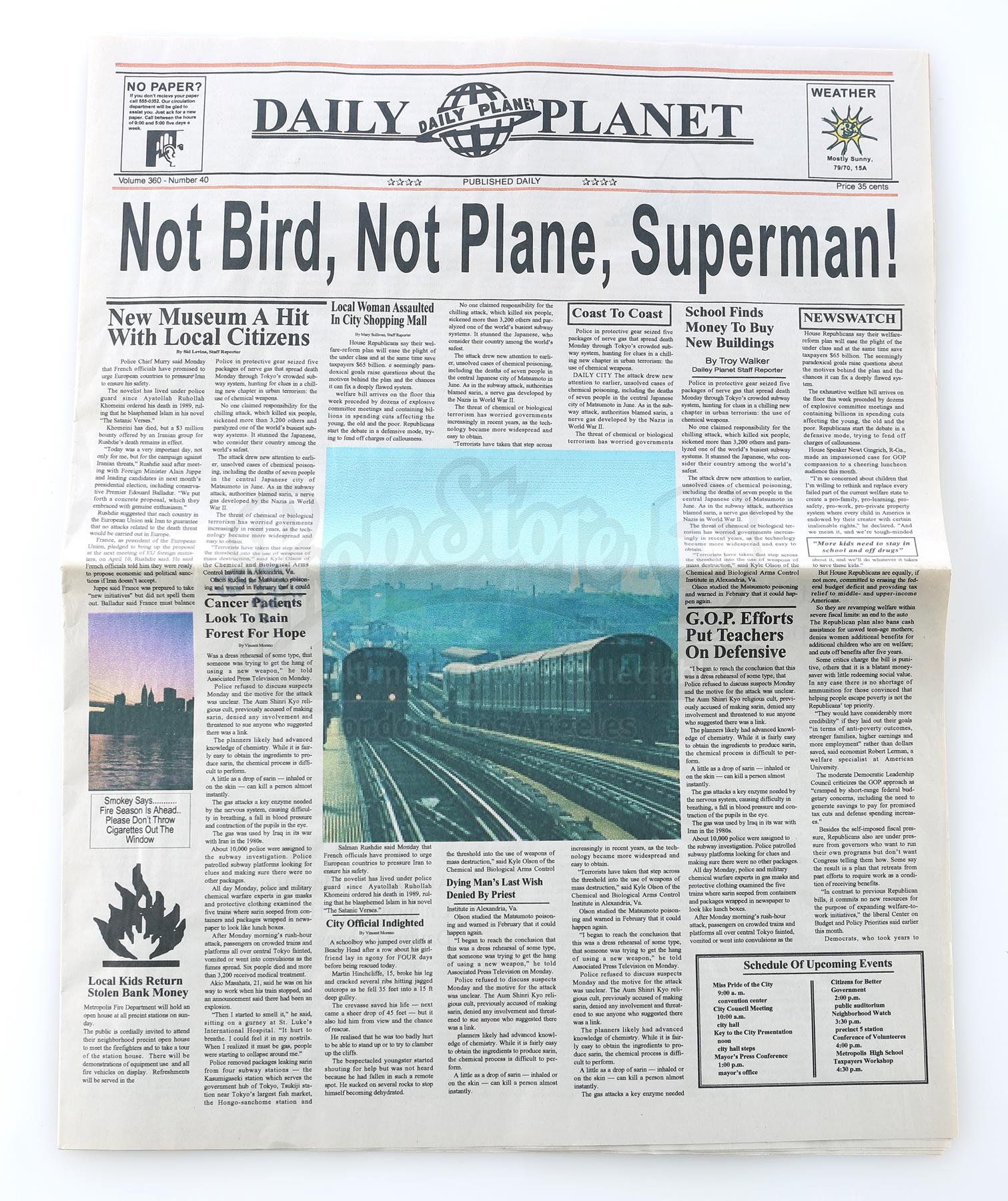 daily planet newspaper logo superman