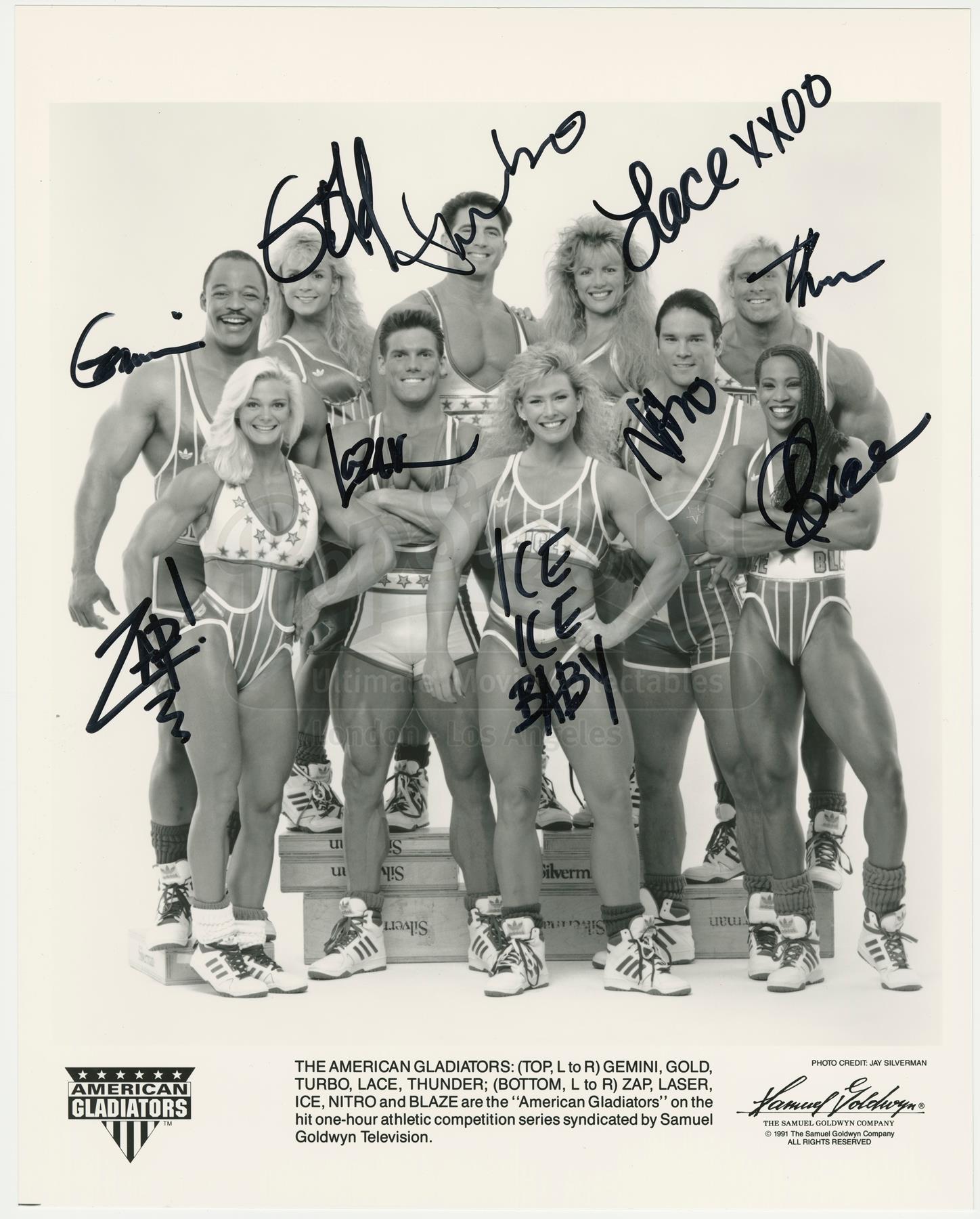 American Gladiators 19 1997 Autographed Cast Photo Current Price 225