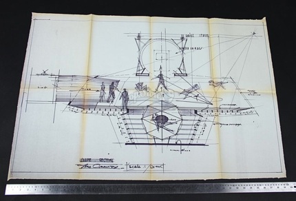 A pair of large blueprints of the Drax Space station from LewisGilbert ...