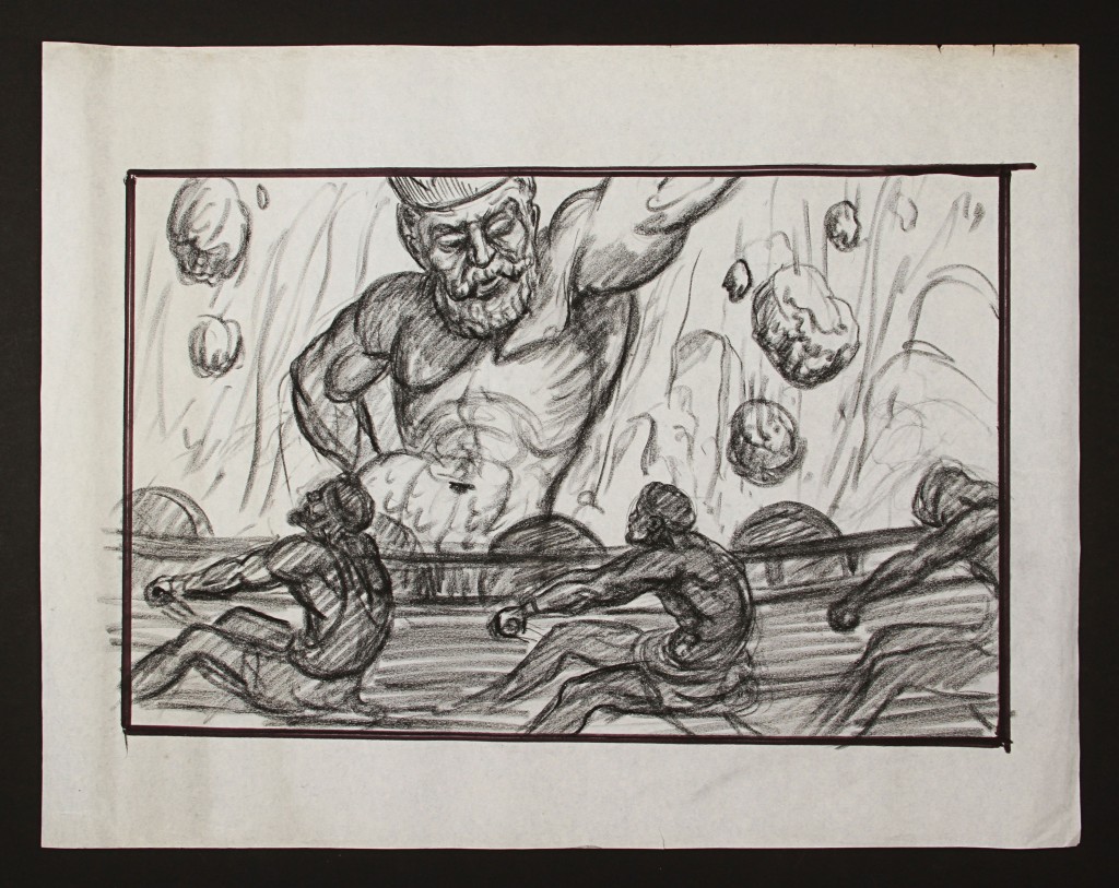 Jason&TheArgonaughts-RayHarryhausenHandDrawnConceptOfTriton2