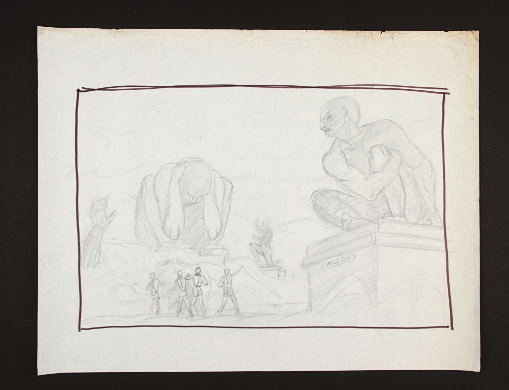 Jason&TheArgonauts-RayHarryhausenHandDrawnConceptOfTheIslandOfBronze1 (1)